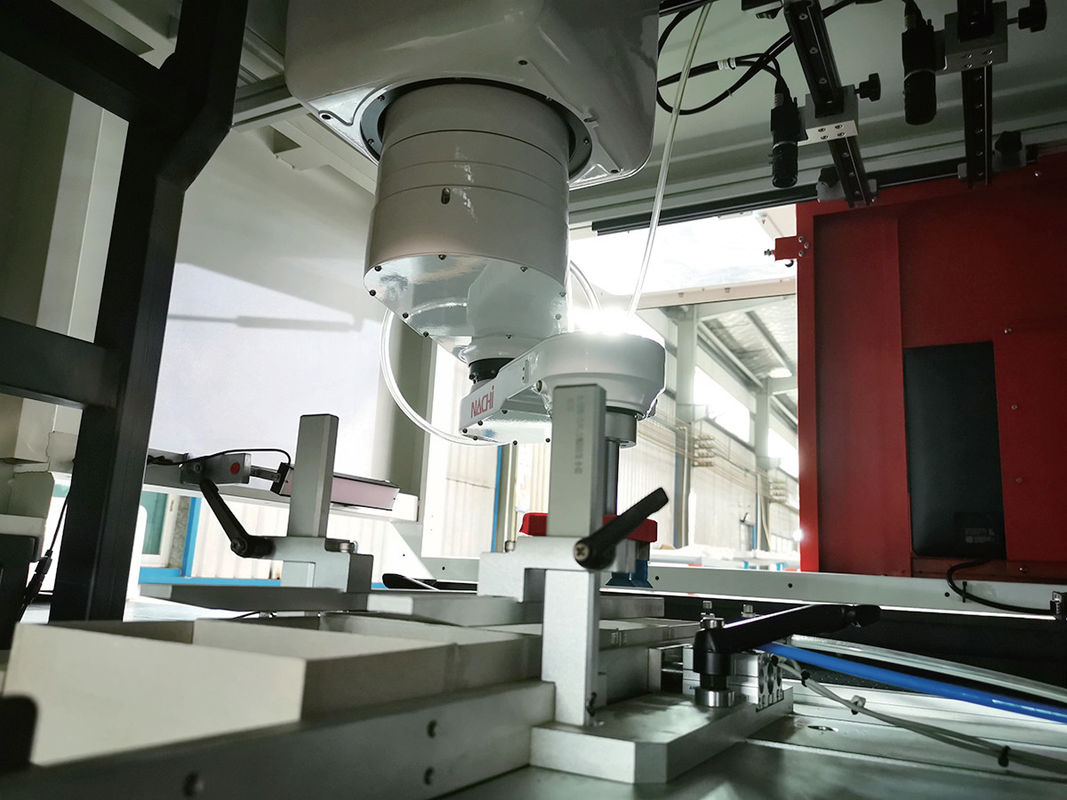 Máquina de fabricação de caixas rígidas automática personalizada com sistema de controle PLC para melhoria da produção e controle de embalagens