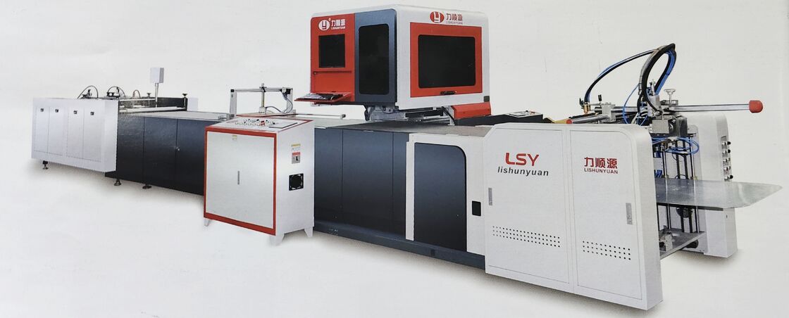 LY 485C PK Sistema de Embalagem de Caixas Totalmente Automatizado com Visão Computadorizada Linha Automática Máquina de Formar Caixas Máquina de Fabricar Capas Rígidas
