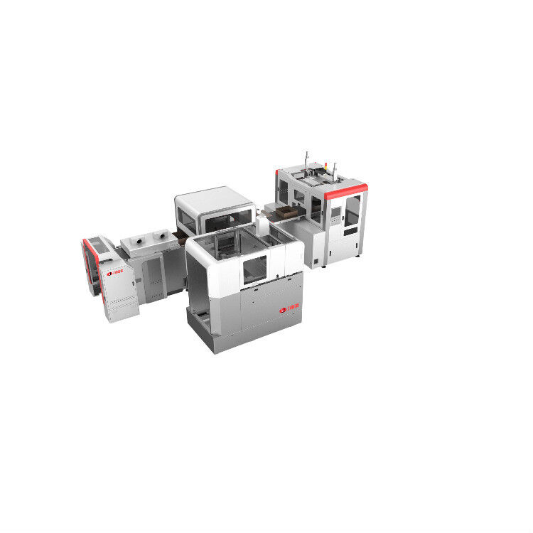Speed 35-45pcsmin Rigid Box Making Machine Featuring Positioning Accuracy ±0.05mm and Dimensions L8500 W4000 H3300mm for Packaging Line