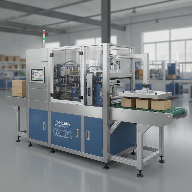LY- HB3000B Máquina de fabricação de caixas rígidas de alta velocidade com capacidades inteligentes 2 em 1 e prensagem de bolhas para produção otimizada