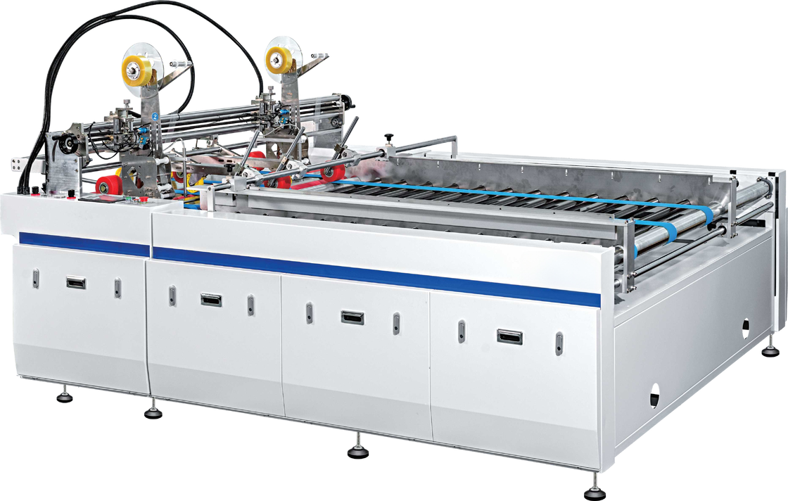 Máquina automática de colagem de fita em cartões LY-1500TMJ para cartões grandes Máquina de aplicação de fita com controle servo para embalagem