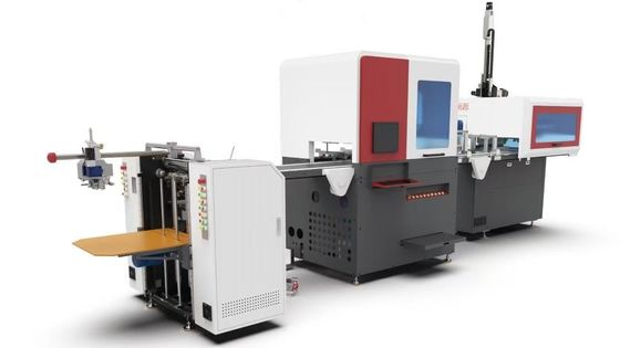 Máquina de fazer caixas rígidas Alta taxa de produção 32 peças por minuto