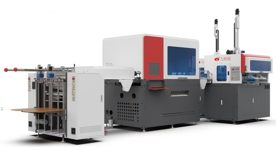 Máquina de fabricação de caixas rígidas automática de alta velocidade e multifunção 2 em 1 50-70pcs/min