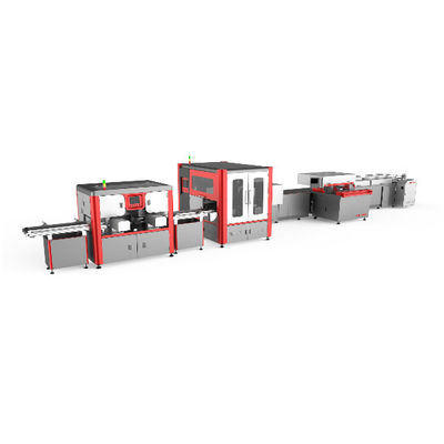 precisão de posicionamento visual da produção da caixa do vinho de 25sheets/Min Rigid Box Machine For: ±0.01mm